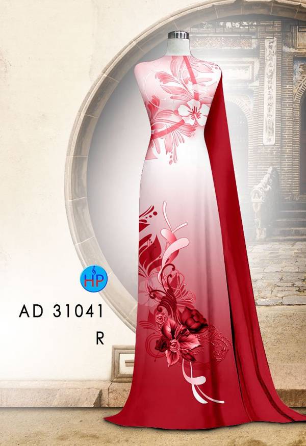 Vải Áo Dài Hoa In 3D AD 31041 51